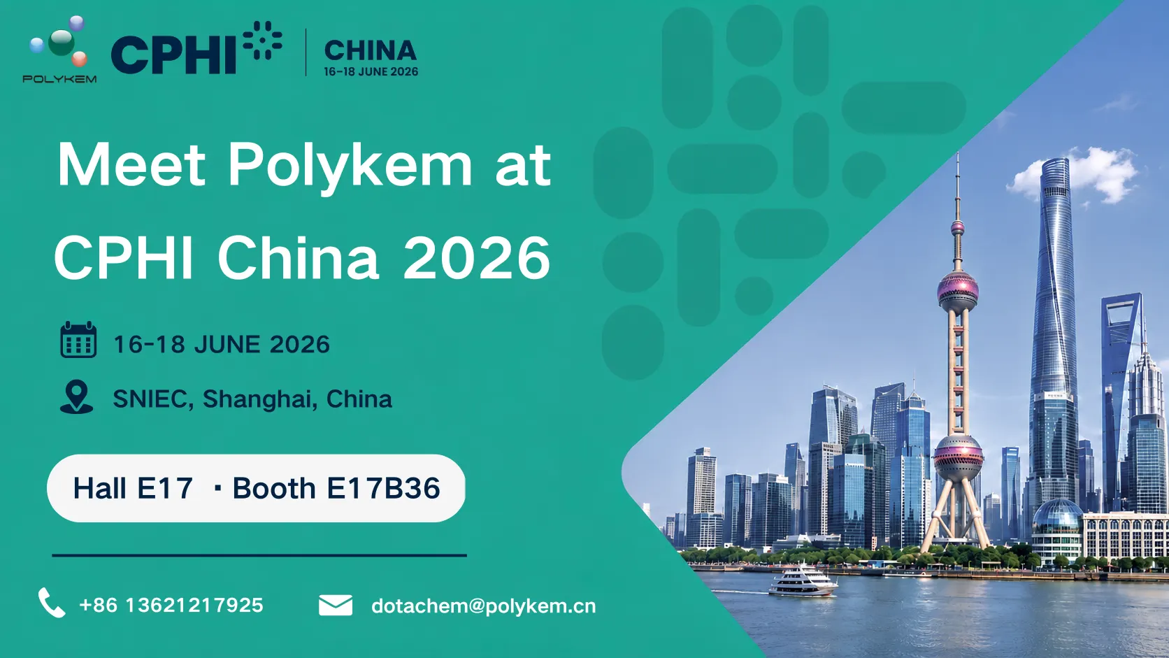 Polykem ကို CPHI & PMEC China 2026 တွင် ပြသရန်